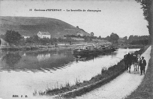 canal postcards horsedrawn barge postales cartes peniche rivermarne frenchcanals frenchwaterways tourssurmarne canallateralalamarne