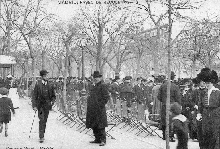 3. Paseo de Recoletos, en Madrid. Finales del siglo XIX. Autor, MnGyver