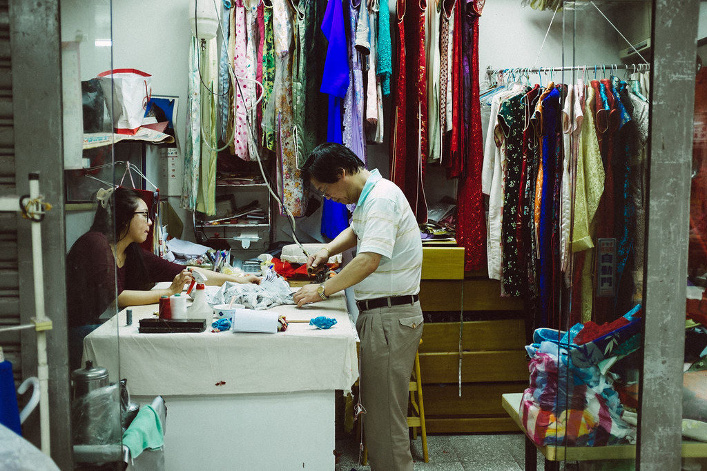 el mercado de las telas en dihua street