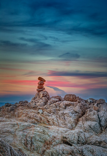 california pink blue sunset sky orange color beach yellow rock stone night clouds work pull coast sand pacific cloudy grove stones pastel pebble gravity pebblebeach pacificgrove hdr