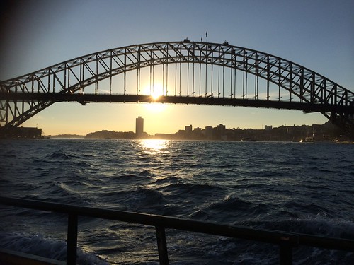sunset water harbour sydney newsouthwales harbourbridge sydneyharbour mosmanferry 2014pad