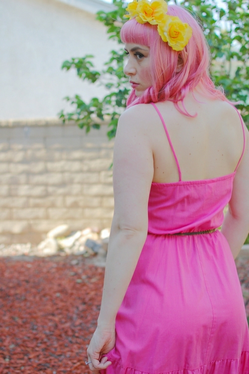 pink ruffled dress 3