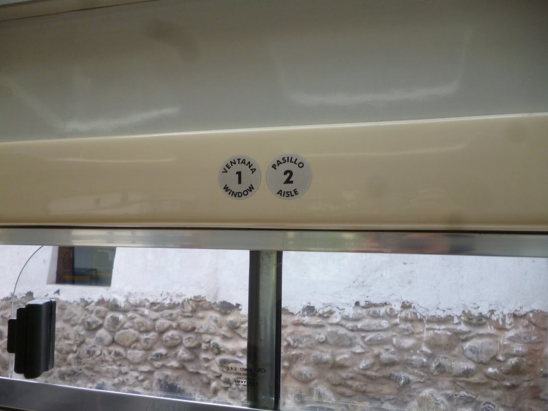 Seat number on Expedition train to Machu Picchu