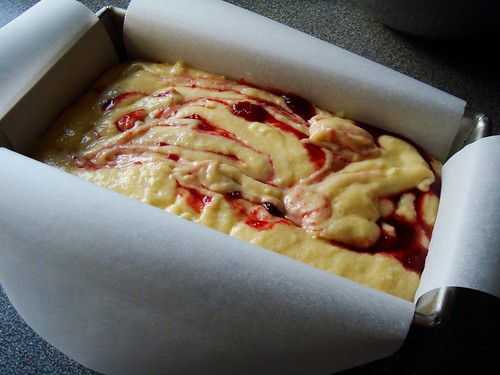 Cranberry Swirl Yogurt Cake