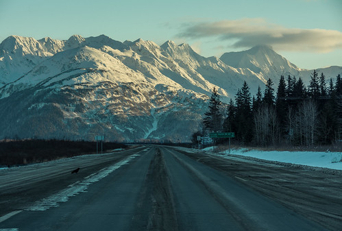 winter mountains alaska landscape openroad portagealaska raven hdr sewardhighway