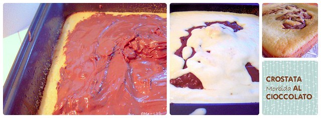 crostata morbida al cioccolato collage
