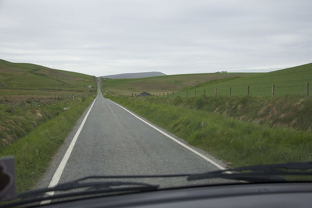 Longest bit of straight road in the Shetlands