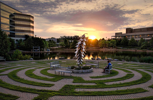 sunset maze pinecone edina labyrinth centenniallakes
