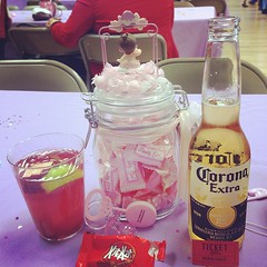 Baby shower yesterday corona mixed drink kit kat and baby stuff what a mix #babyshower #longisland #party