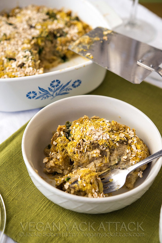 A filling and delicious, Mushroom Lentil Spaghetti Squash Casserole that is low on fat and high on protein and fiber!