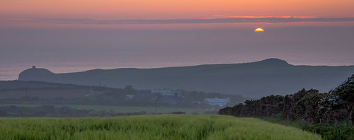 sunset grass wales coast twilight farm serene abereiddy canon60d
