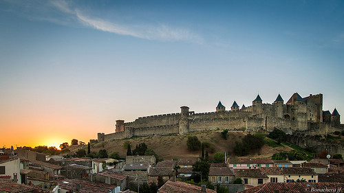 leverdesoleil sunrise carcassonne cité citémédiévale remparts forteresse aude
