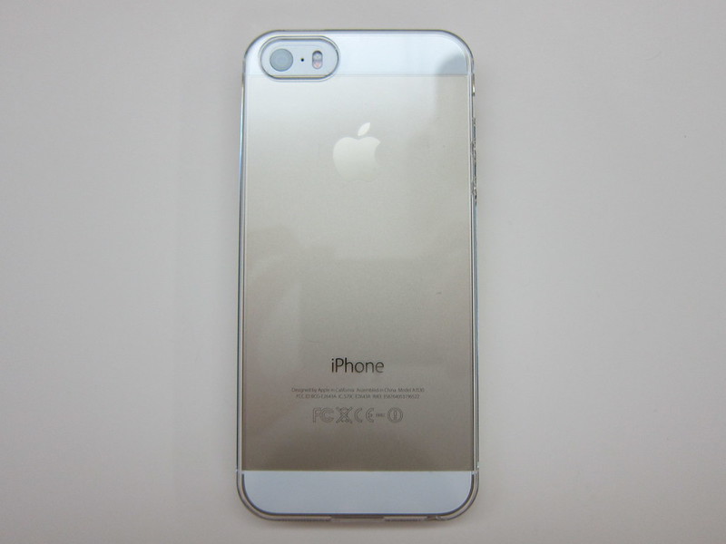 Power Support - Air Jacket Set (Clear) for iPhone 5/5s - With iPhone 5s Back View