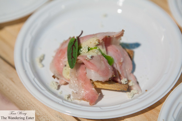 Chilled veal porchetta with tonnato sauce and caper powder from Bar Boulud