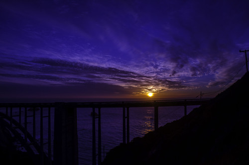 ocean california road bridge sunset water clouds highway bixbybridge skymountain