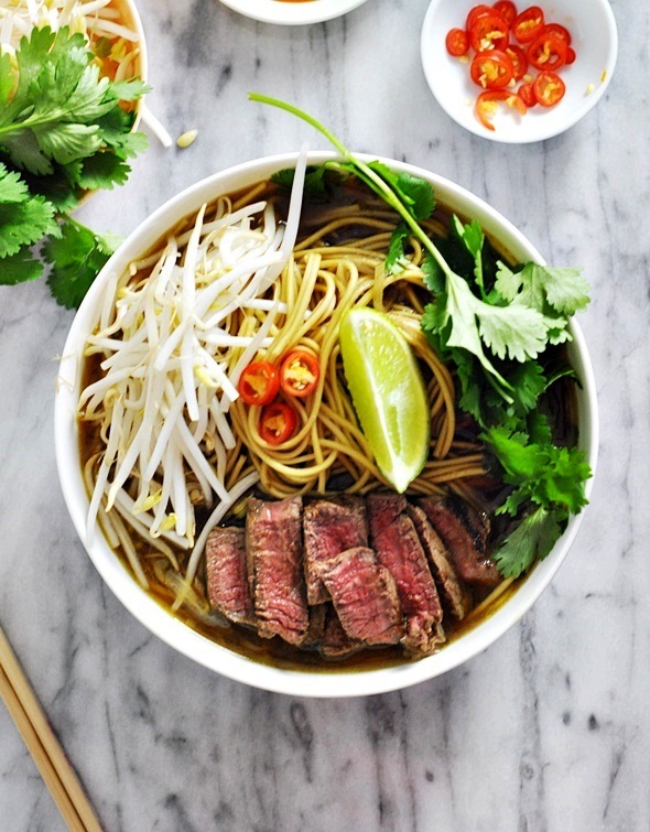 Asian Beef & Noodle Soup with 5Ingredients Beef Broth Fuss Free Cooking