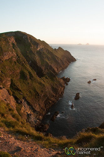 ireland sunset coast kerry cliffs countykerry irelandroadtrip portmagee irishcoast irelandcoast cliffsofkerry