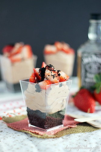 No-Bake Spiked Chocolate Mousse Parfaits | beyondfrosting.com | #nobake #valentines day 