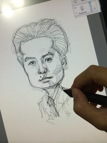 Takeshi Izuka digital caricature for EO Singapore