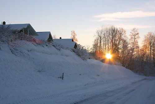 houses winter snow norway sunrise landscape norge europe scandinavia lier østlandet tranby buskerud