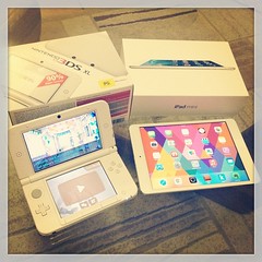 For him and for her #nintendo3ds #ipadmini #xmas #anniversary