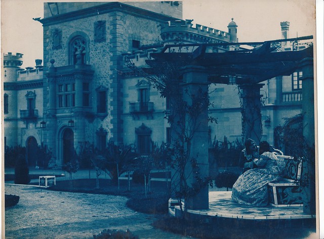 Rodaje de "A buen juez mejor testigo" (1926). Palacio de la Sisla. Colección Luis Alba