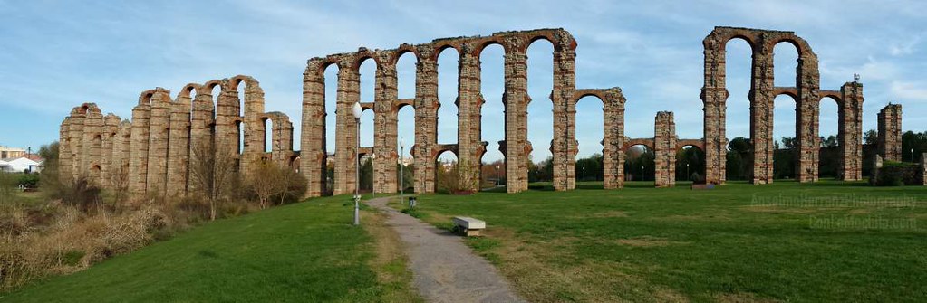 Panorámica Acueducto Romano de los Milagros - Mérida - Badajoz