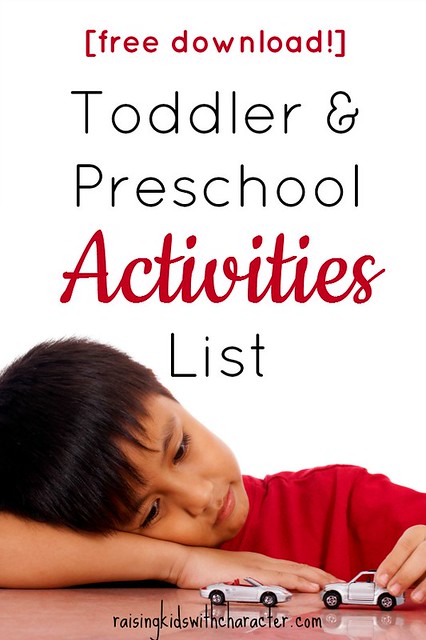 Toddler and Preschool Activities List  [Free Download!]