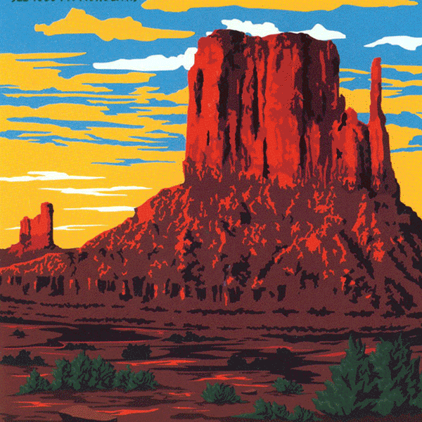 Monument Valley Native American Indian Mini Poster 