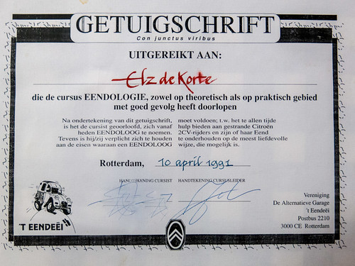 Certificate dedeuchology