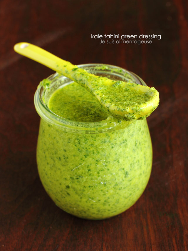 Kale Tahini Green Dressing | Green Food for St. Patricks! | Je suis alimentageuse #vegan #glutenfree #kale #green
