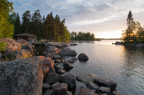 summer water clouds sunrise midsummer stones cottage shed archipelago värlax