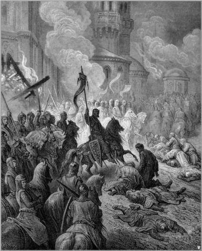 16. La entrada de los caballeros en la fortaleza. De la obra Las Cruzadas. Gustavo Doré (1832-1883)