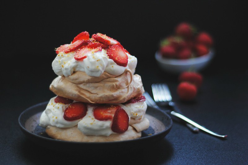 Strawberries + Cream Pavlova