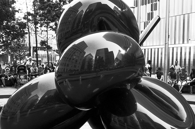 Ground Zero balloon sculpture reflections