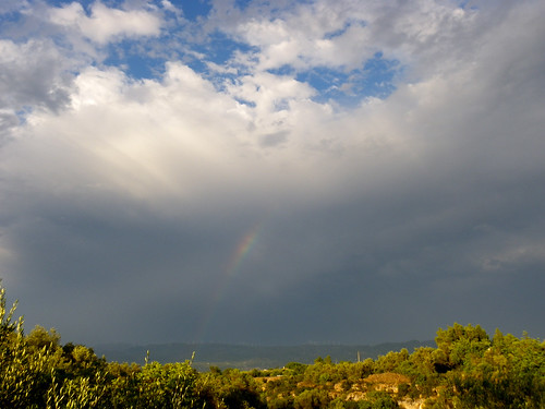arcoiris clouds rainbow regenbogen arcdesantmarti marlis1 pentaxx70 catalunyaspainmarliestortosa