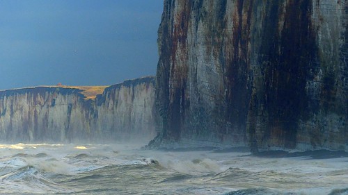 blue sky seascape storm seagull wave cliffs impressionism fz200 kerkaya