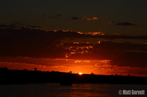 sunset orange sun clouds river nikon dslr zambia zambezi 18105mm d5100 nikond5100