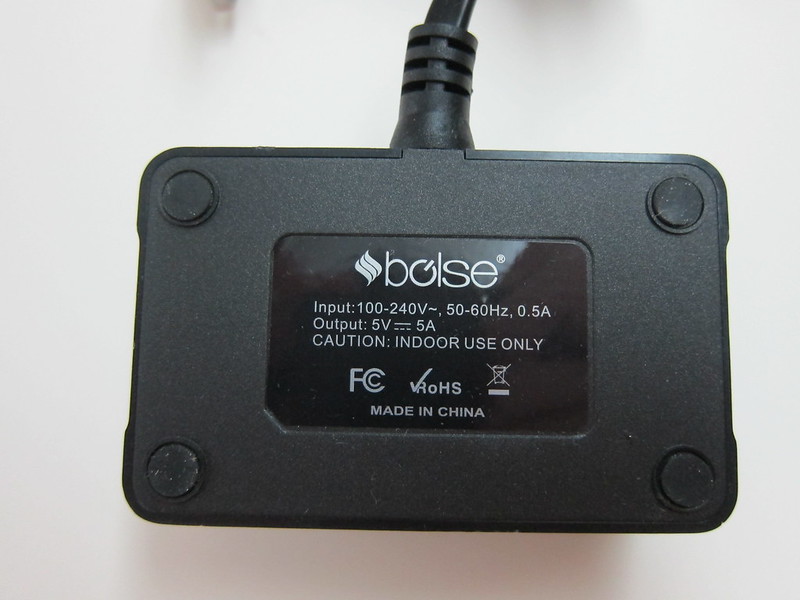 Bolse 25W (5V/5A) 4-Port USB Wall/Desktop Charger - Bottom