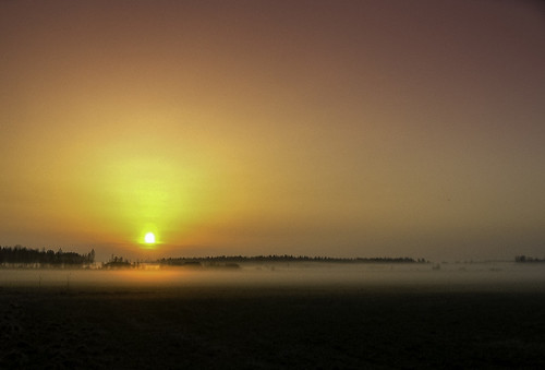 sunset sky cloud sun mist silhouette finland countryside horizon fields scandinavia 500px