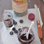 Blueberry jam with Mirto liqueur