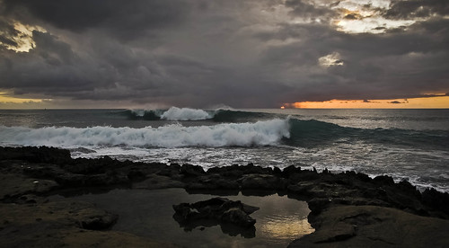 ocean sunset usa storm clouds canon island hawaii waves pacific cloudy oahu shoreline koolina g11