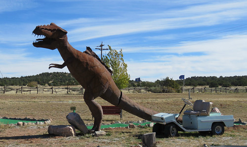 rust dinosaurs minigolf rural arizona bypassed route66