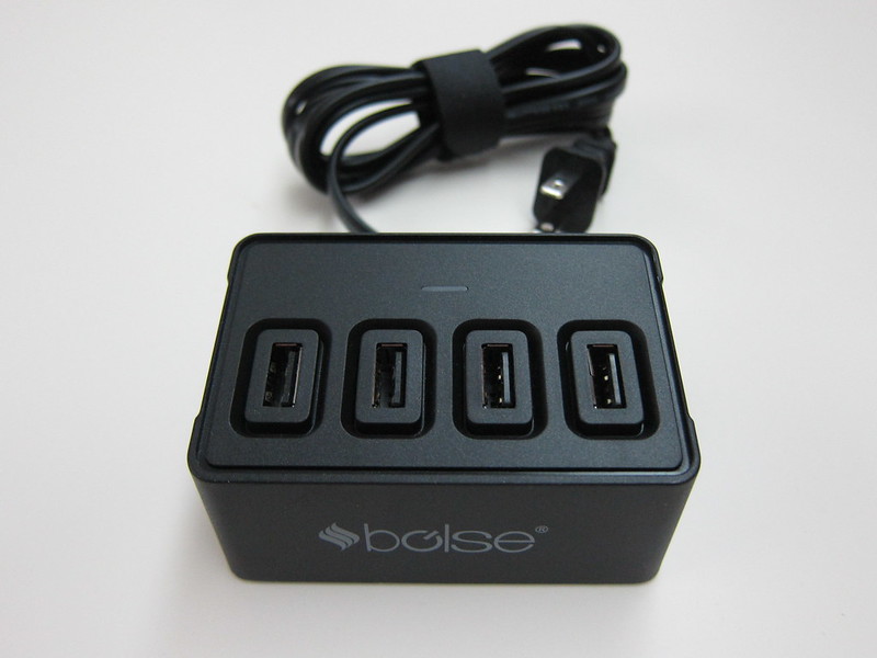 Bolse 25W (5V/5A) 4-Port USB Wall/Desktop Charger - Front