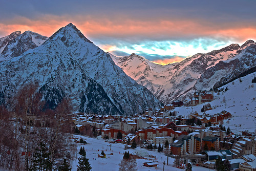 travel winter sunset france mountains photography europe hdr lesdeuxalpes