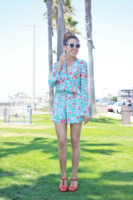 lucky magazine contributor,fashion blogger,lovefashionlivelife,joann doan,style blogger,stylist,what i wore,my style,fashion diaries,outfit,savous,floral romper,fourth of july,summer style,summer trends,zerouv,orange county,asian american fashion blogger,bakers shoes,street style,epic summer