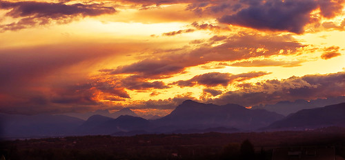 sunset italy mountains clouds landscape italia friuli moruzzo