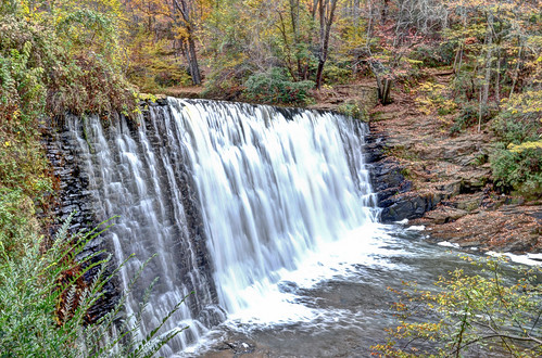 longexposure autumn usa fall nature water creek georgia waterfall colorful natural roswell scenic waterfalls hdr softwater vickerycreek