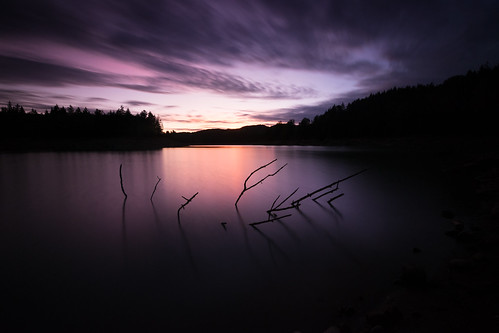 sunset color lake