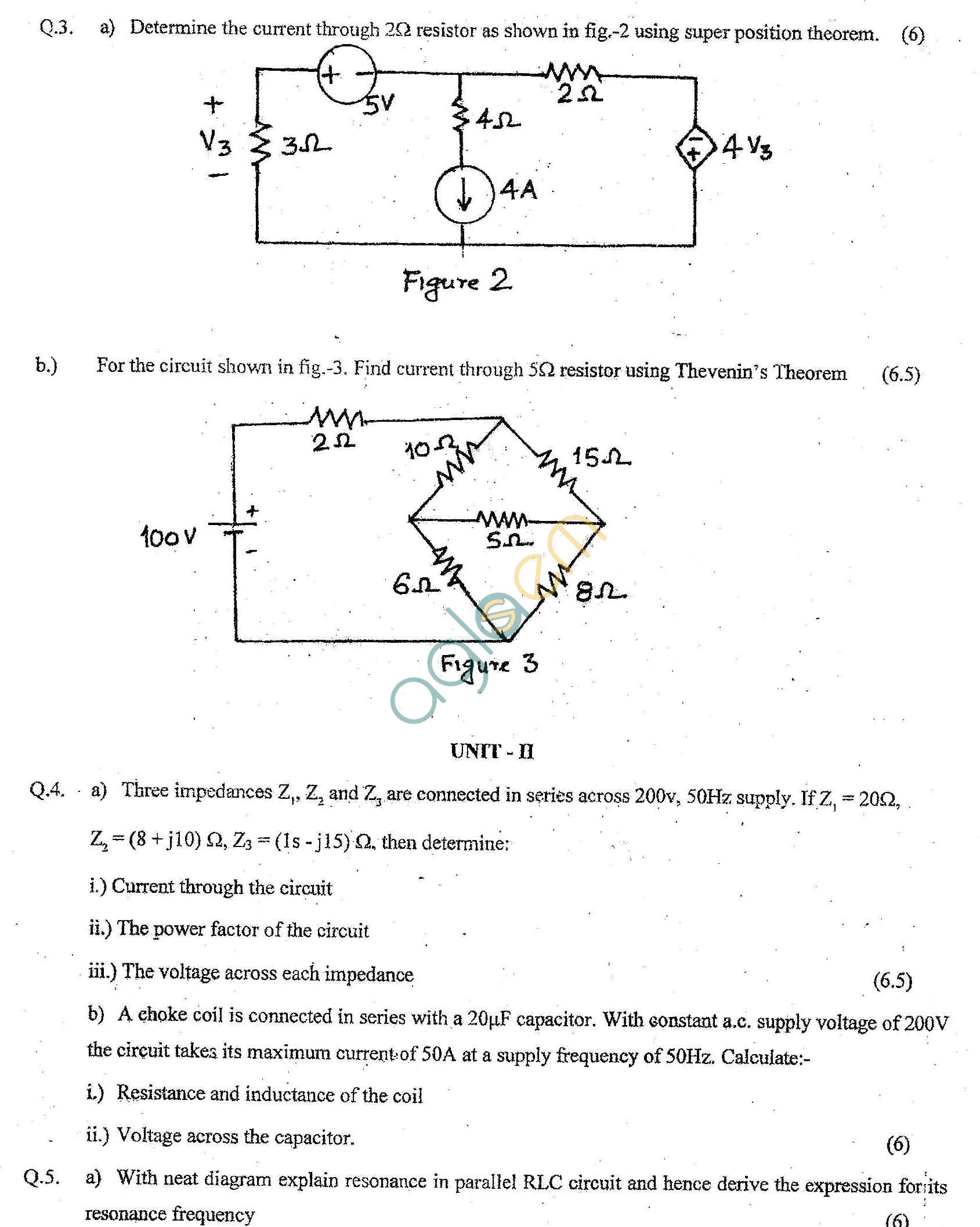 GGSIPU Question Papers Second Semester  End Term 2013  ETEC-112